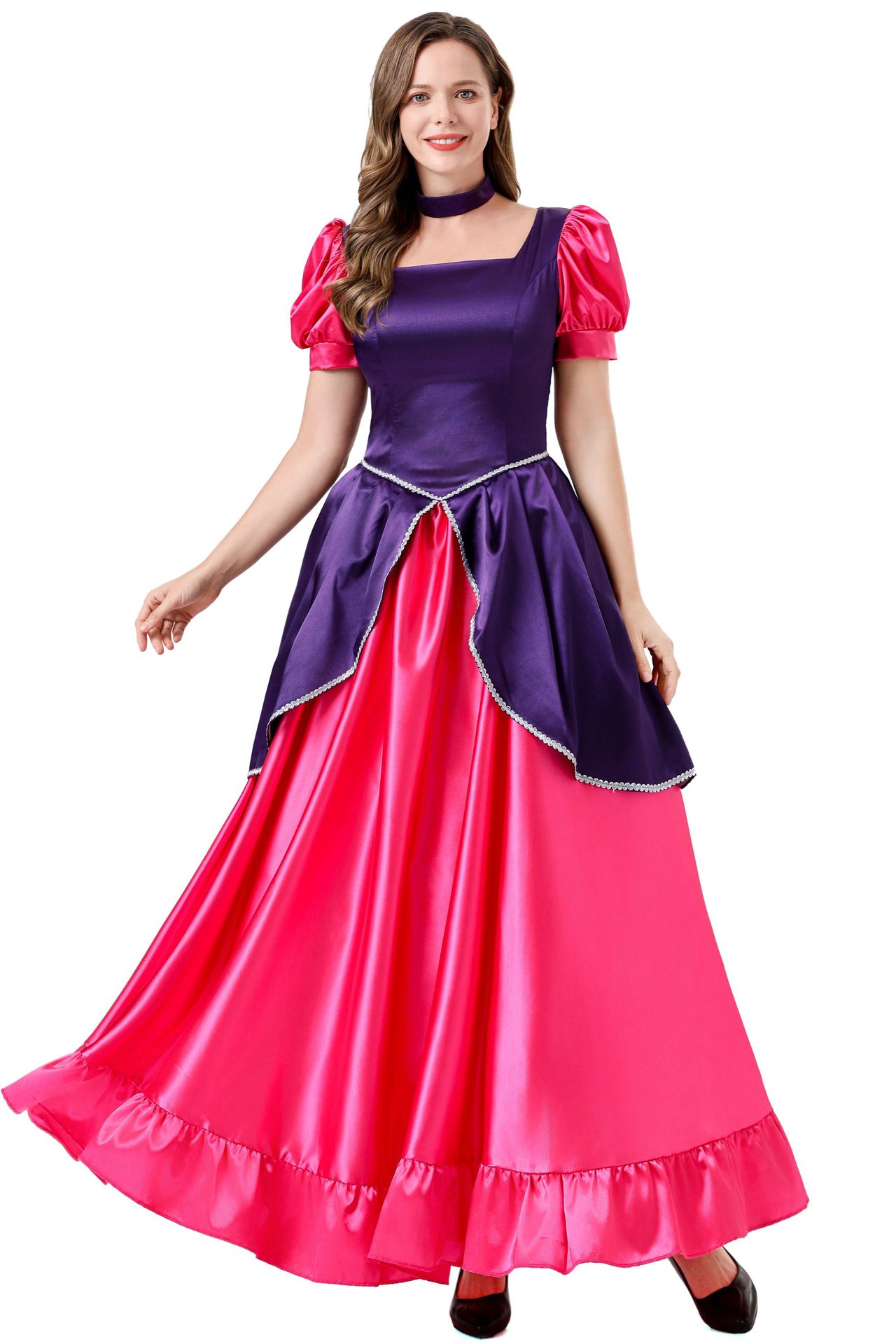 Adult Evil Sister Cosplay Costume Vintage Court Dress For Halloween